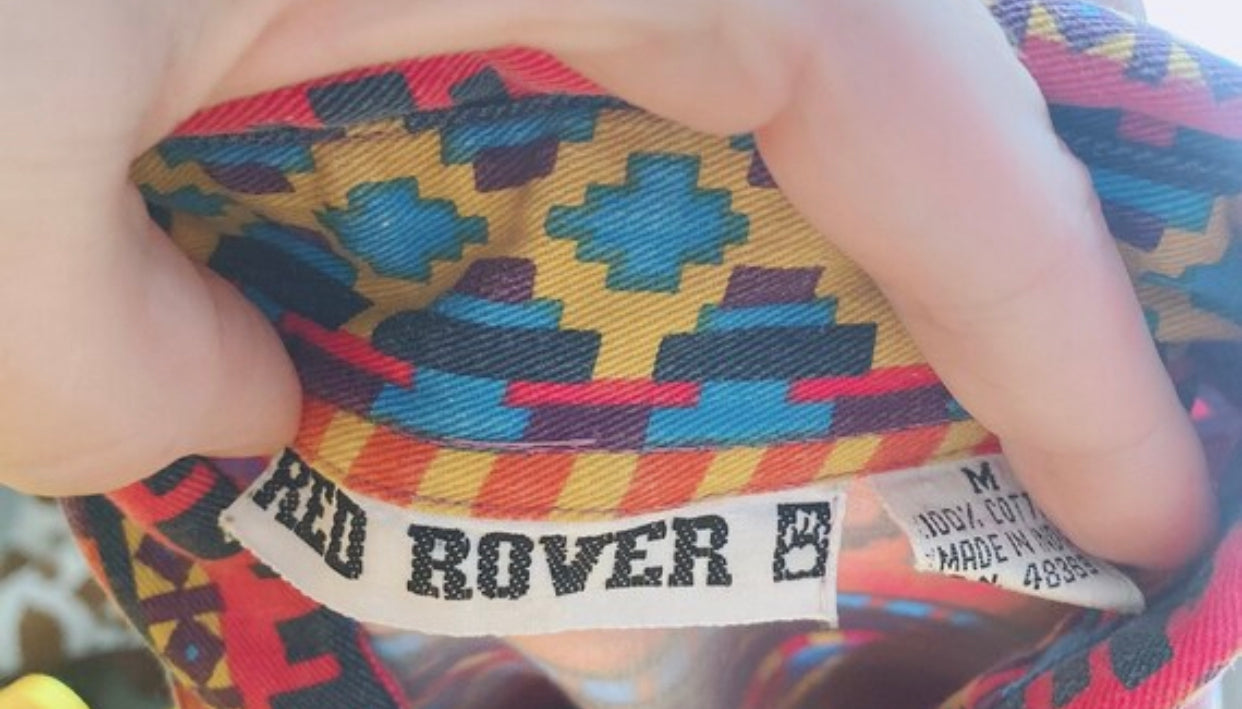 80s/90s 90s Vintage Red Rover Rainbow Southwestern Shirt | Shop THRILLING