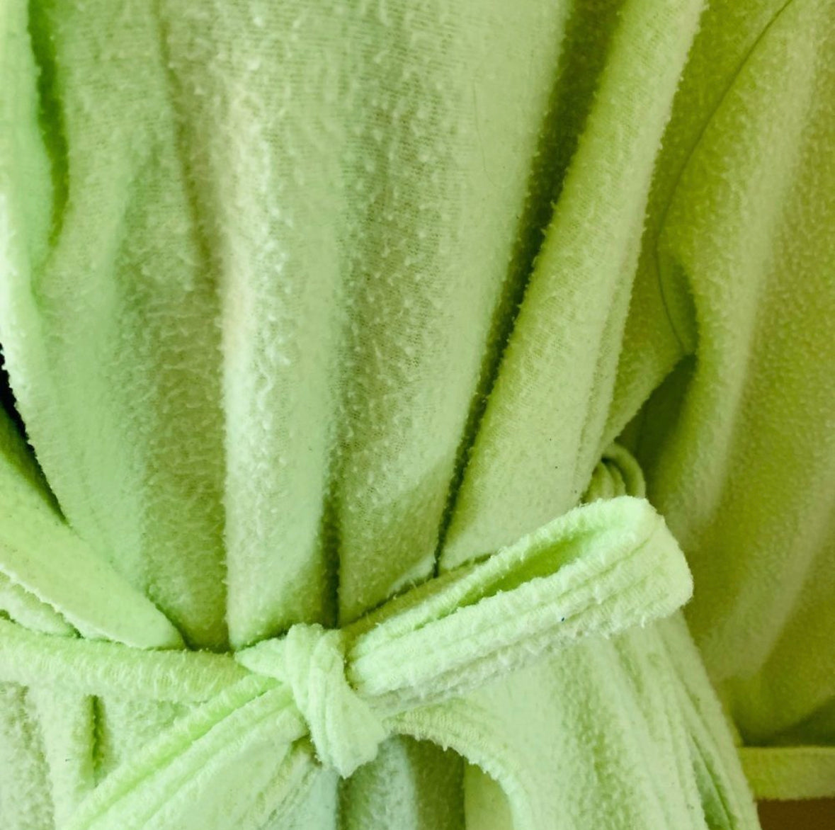 Vintage 80s/90s Lime Green Fuzzy Oversized Cozy Tie Waist Robe By ...
