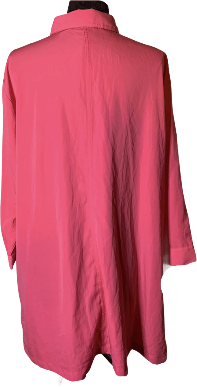 Vintage 90's Hot Pink Button Up Long Sleeve Blouse | Shop THRILLING