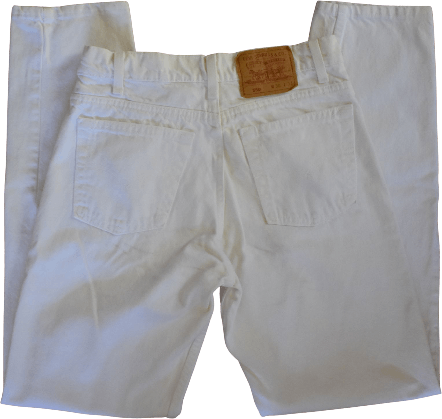 Vintage 80's White Denim Jeans by Levis 550 | Shop THRILLING
