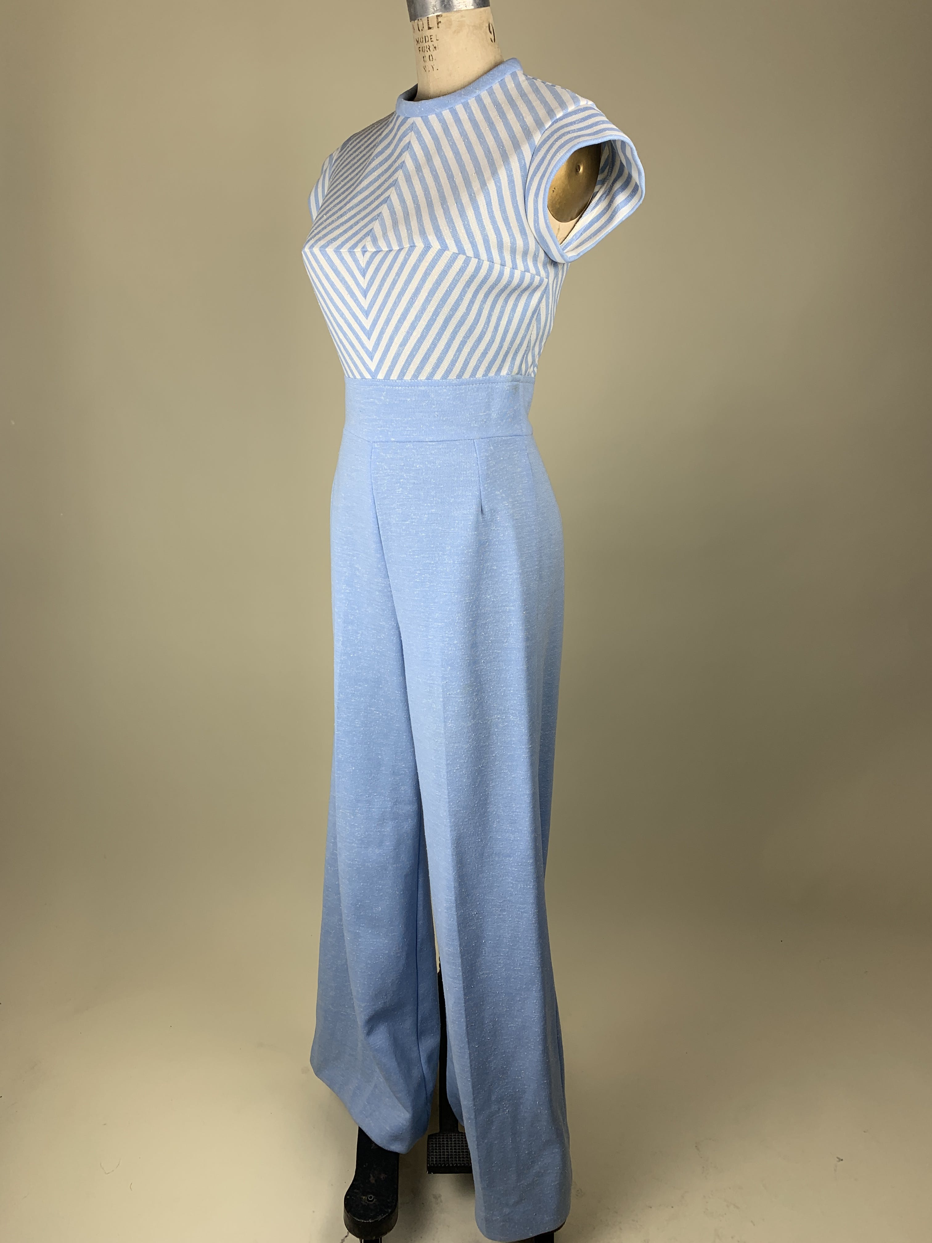 Vintage 70's Blue Polyester Jumpsuit | Shop THRILLING