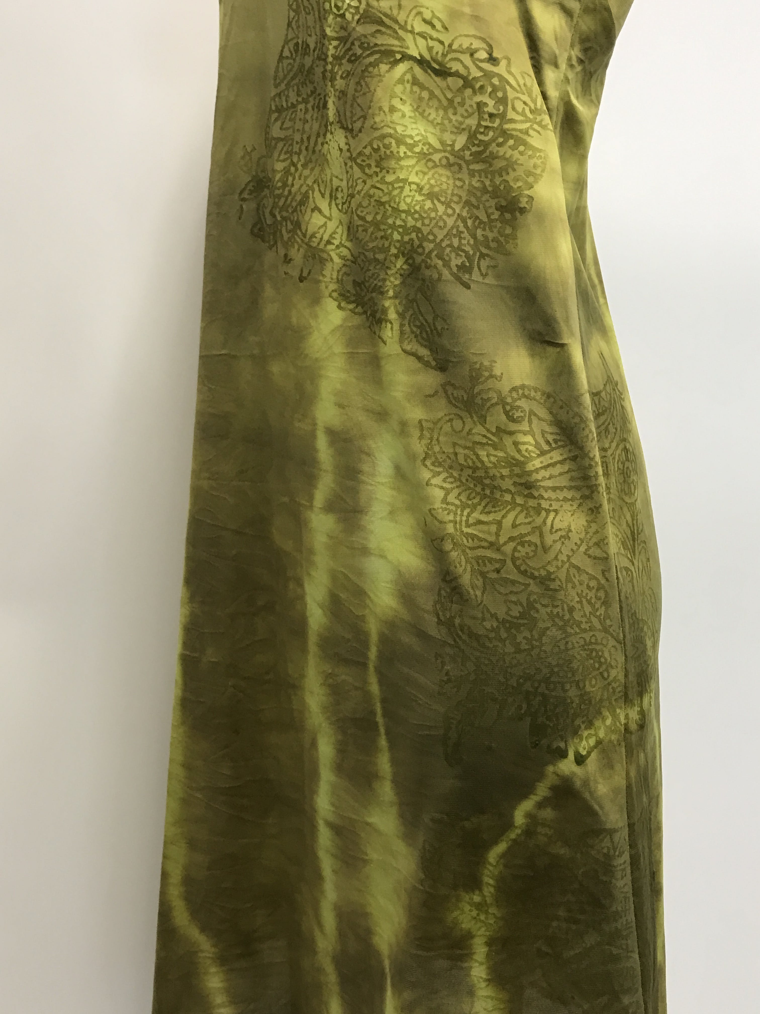 Vintage Green Tie Dye Paisley Print Slip Dress | Shop THRILLING