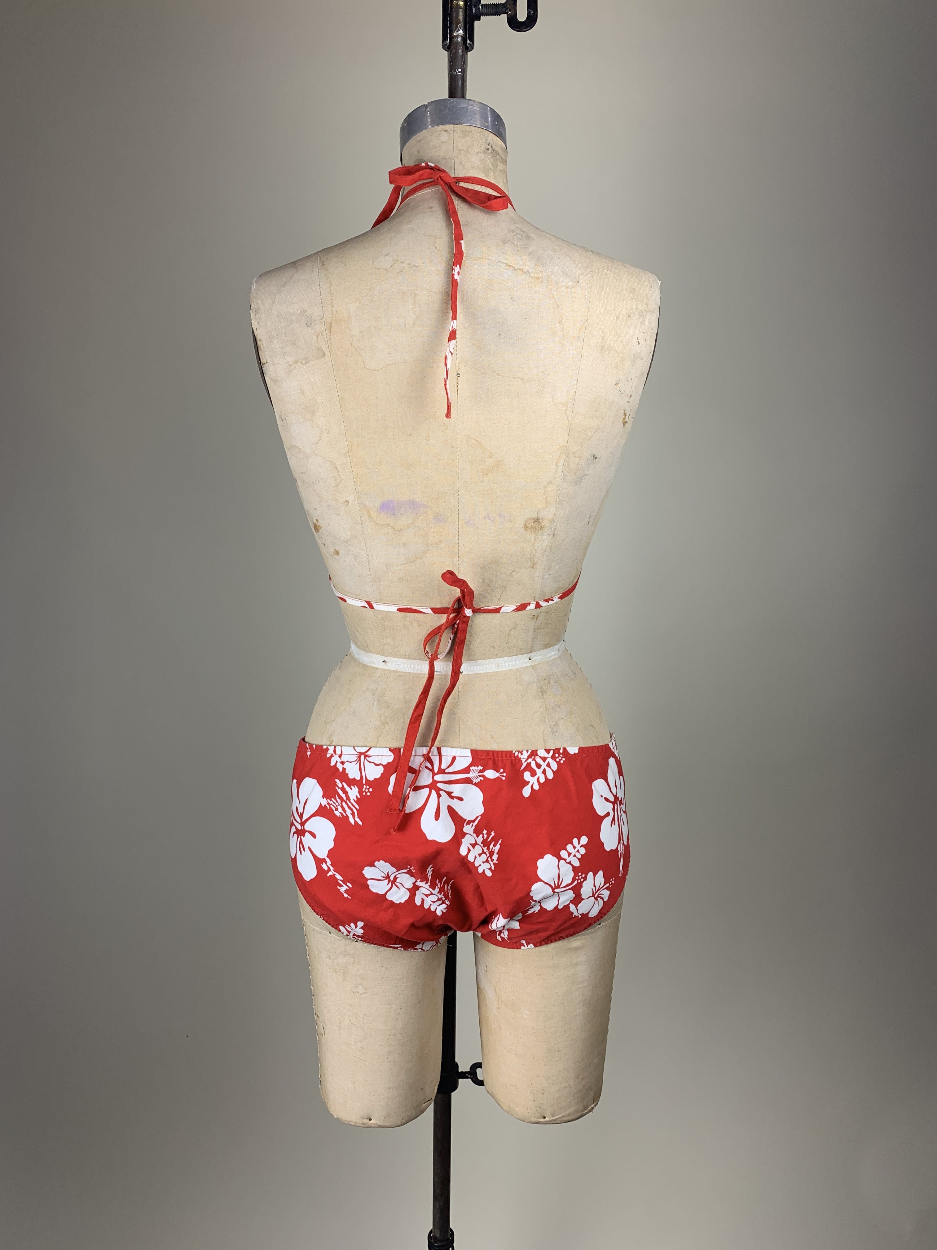 Vintage 50's Tropical Print Bikini and Wrap 3-Piece Set | Shop THRILLING