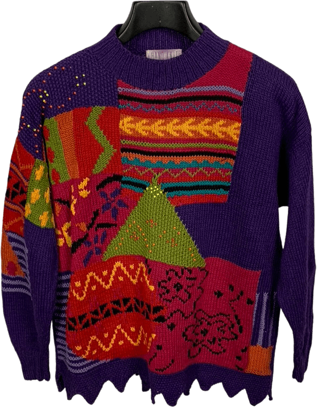 Vintage 90’s Multicolor Geometric Abstract Print Sweater by The Limited ...