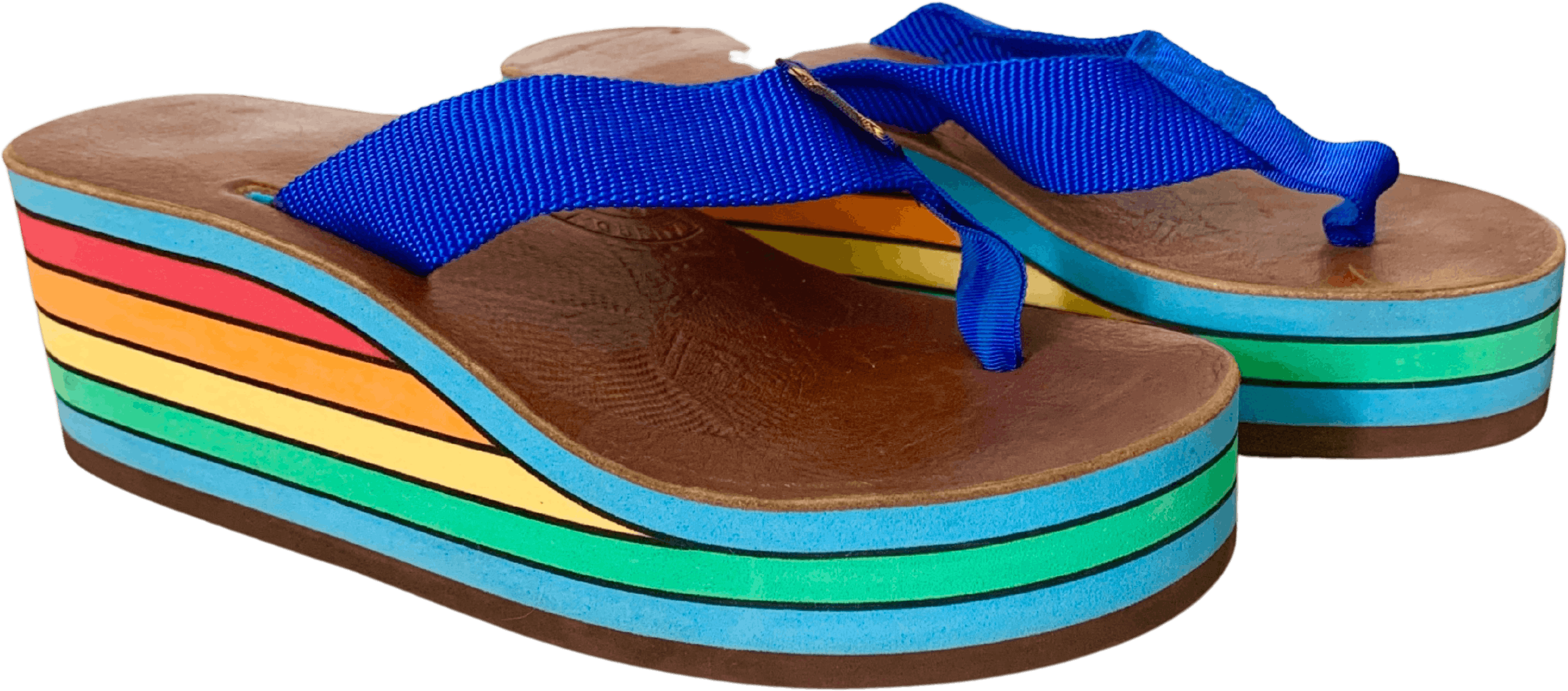 Vintage rainbow clearance flip flops