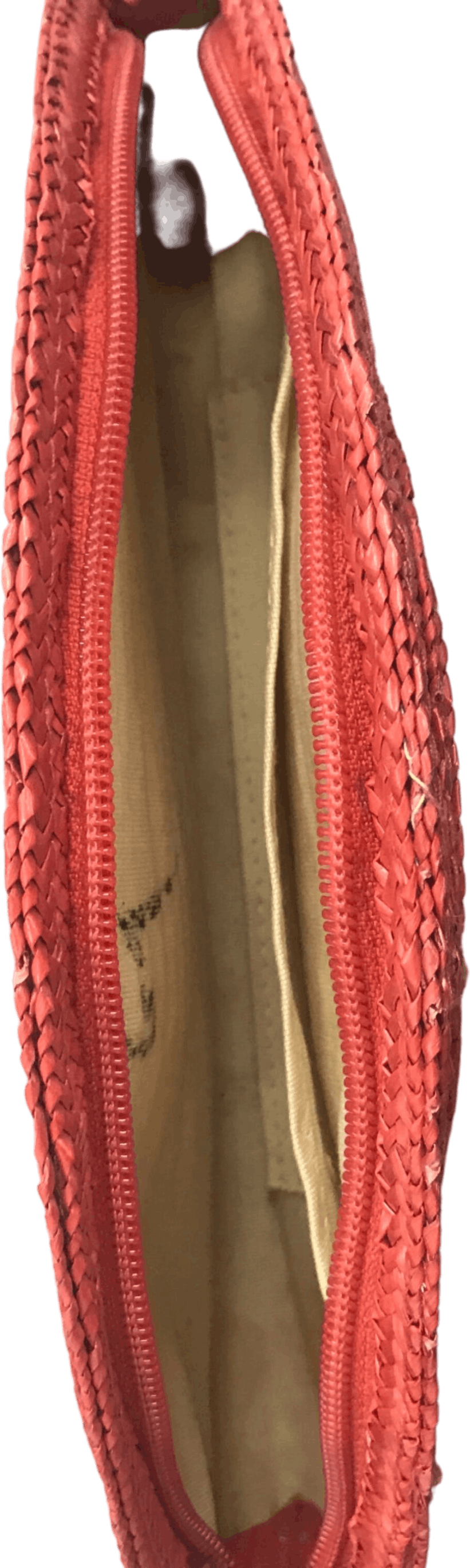 Vintage Red Basket Weave Clutch Shop THRILLING