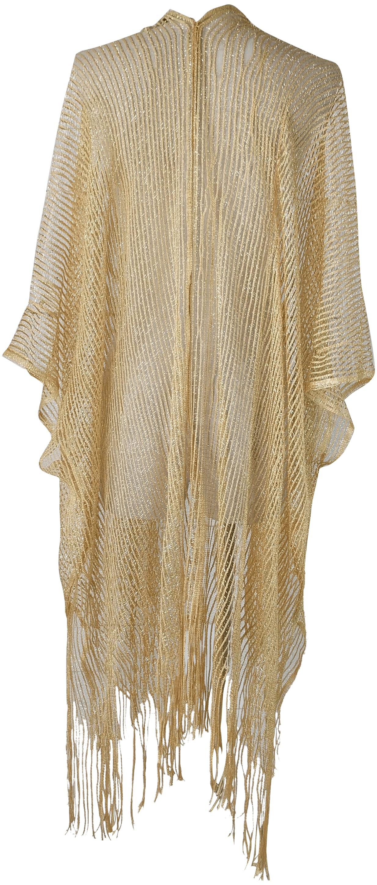 Vintage Gold Metallic Fringe Duster Robe | Shop THRILLING