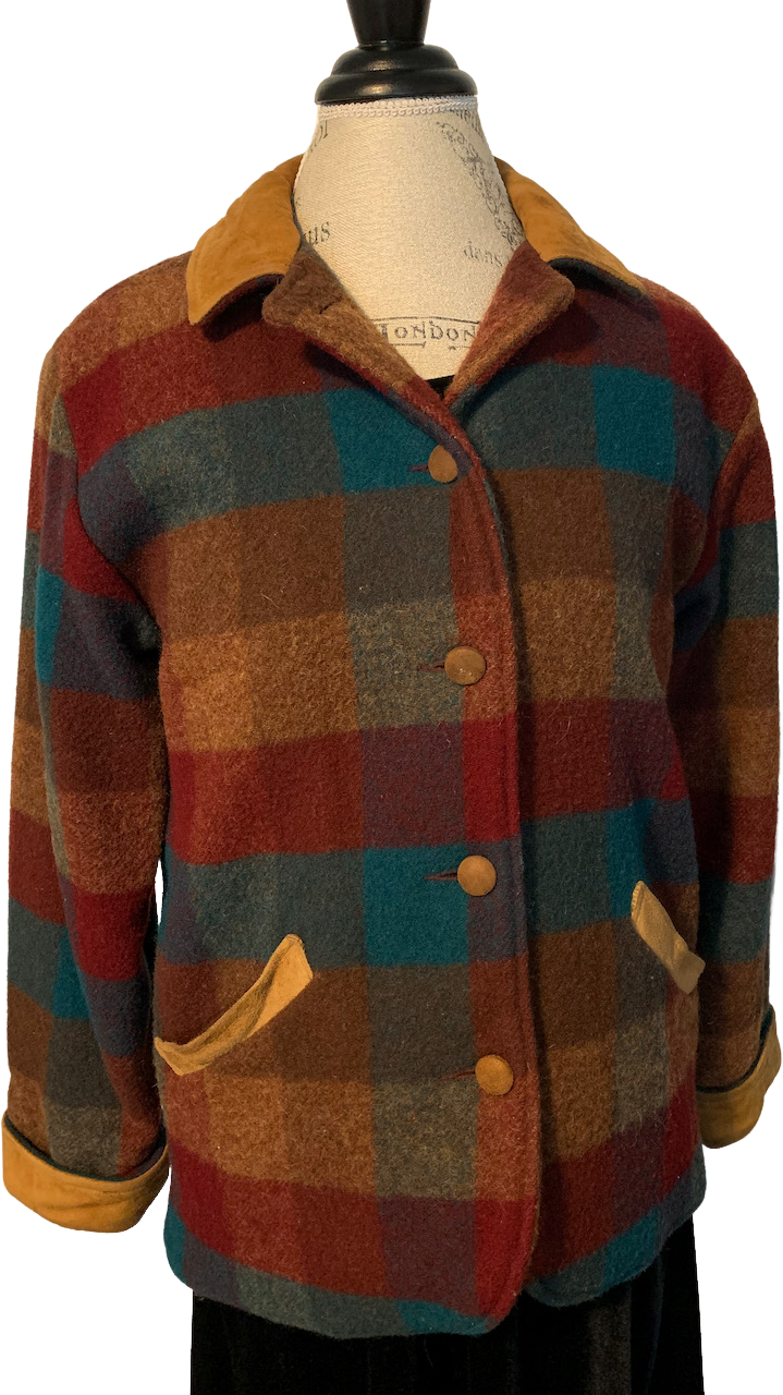 Vintage 80s/90s Checkered Wool Blend Chore Coat By L L Bean | Shop ...