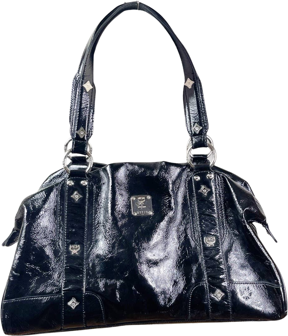 mcm patent leather bag