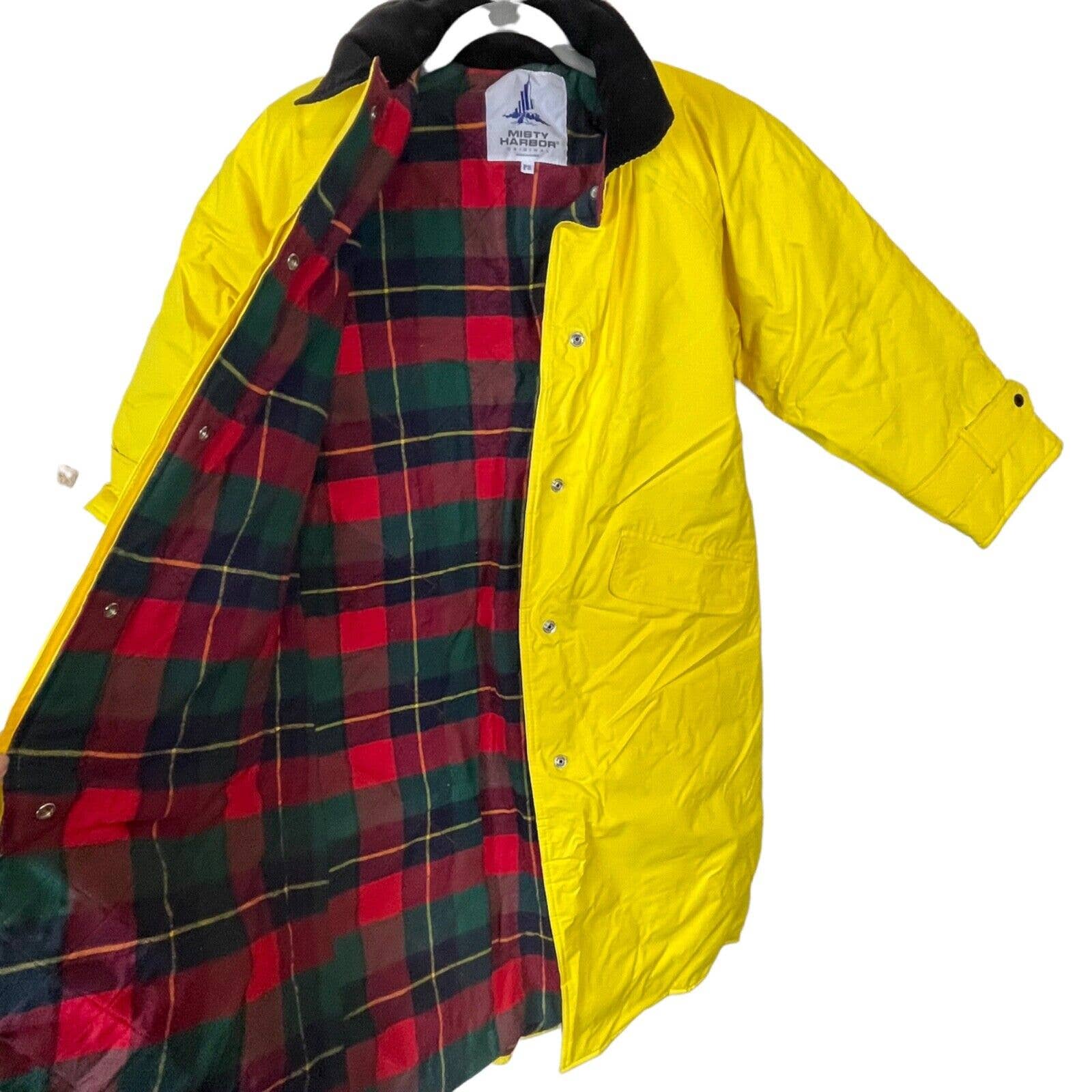 Vintage Yellow Long Rain Coat Slicker Flannel Lined Morton Salt Girl ...