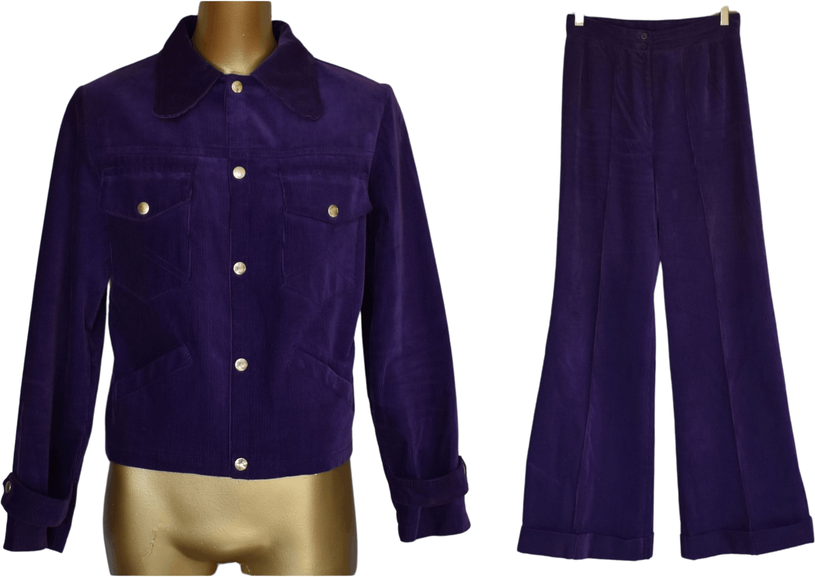 Succubus Clothing Mia 70s Corduroy Flares Trousers Teal
