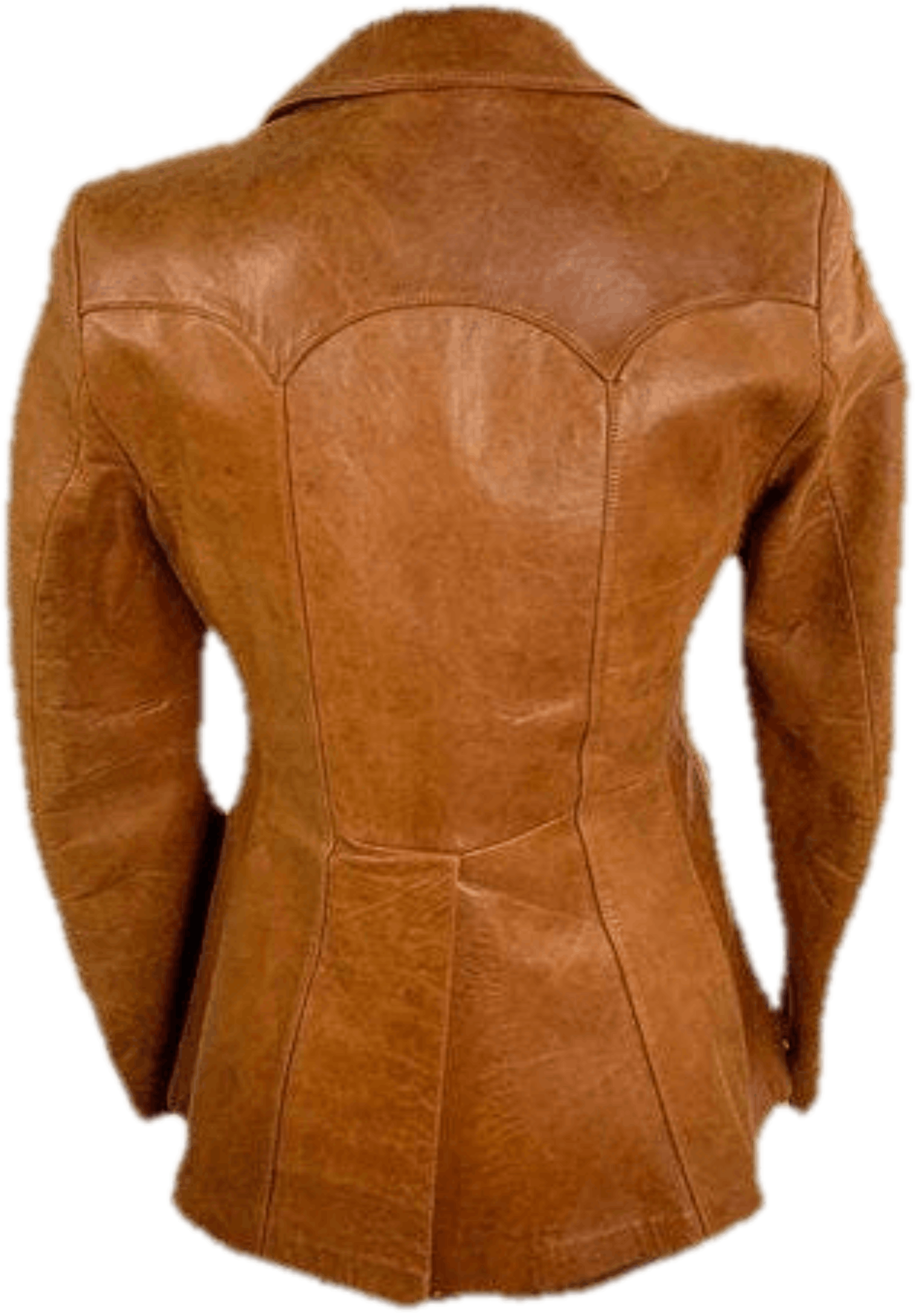 Vintage Tan Western Leather Jacket by Lady Scully Shop THRILLING