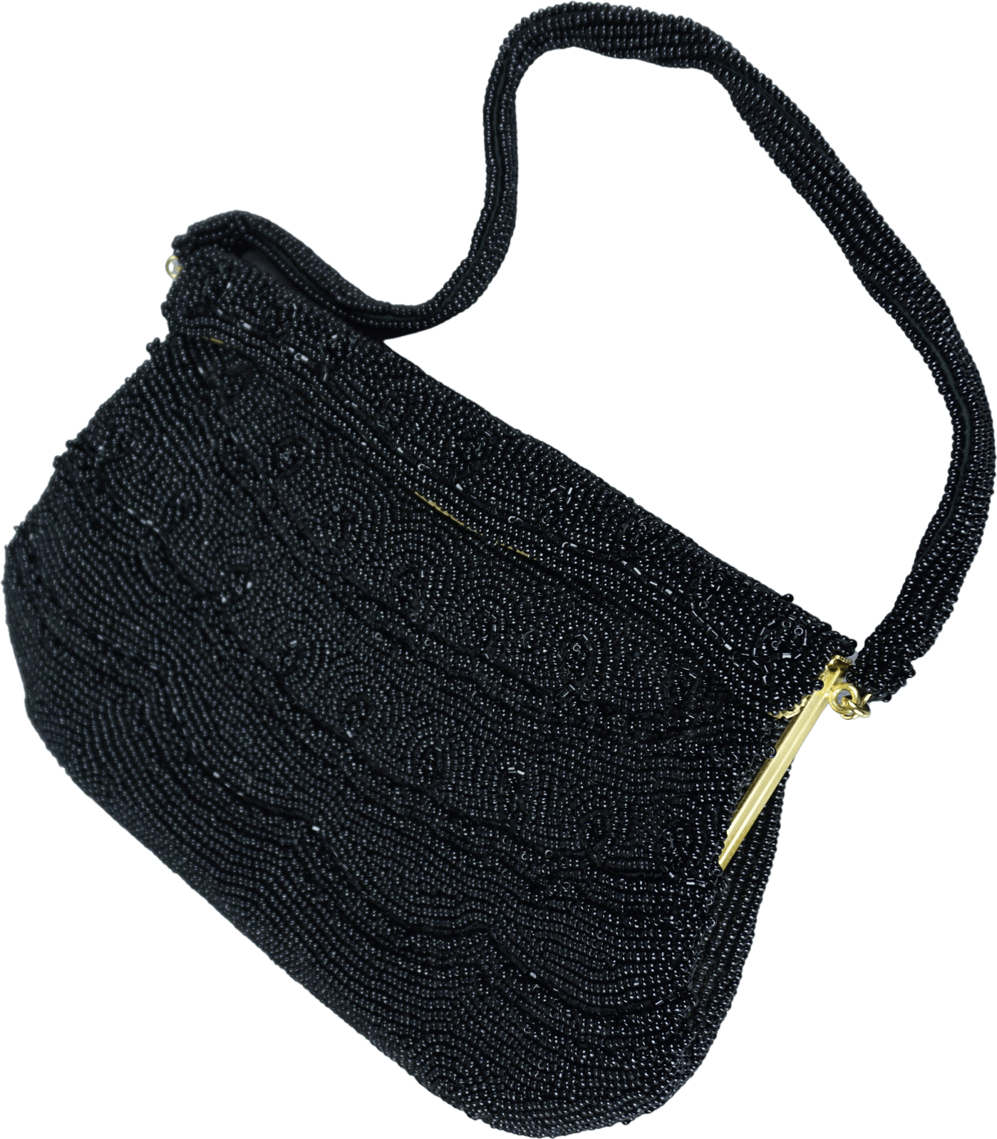 Vintage Richere By Walborg Beaded Black Satin Fold Over Evening Bag/Pu –  Pathway Market GR
