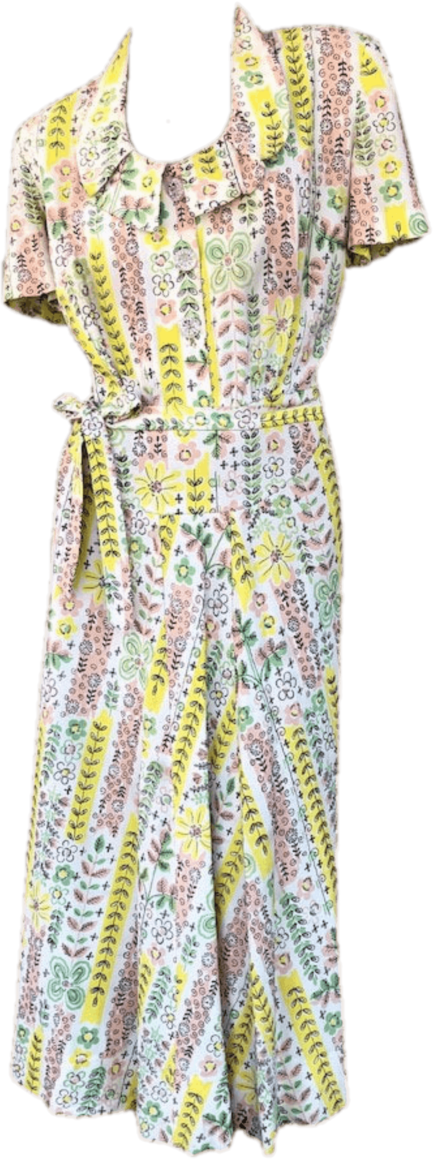 Floral Bouquet Petal Collar Dress