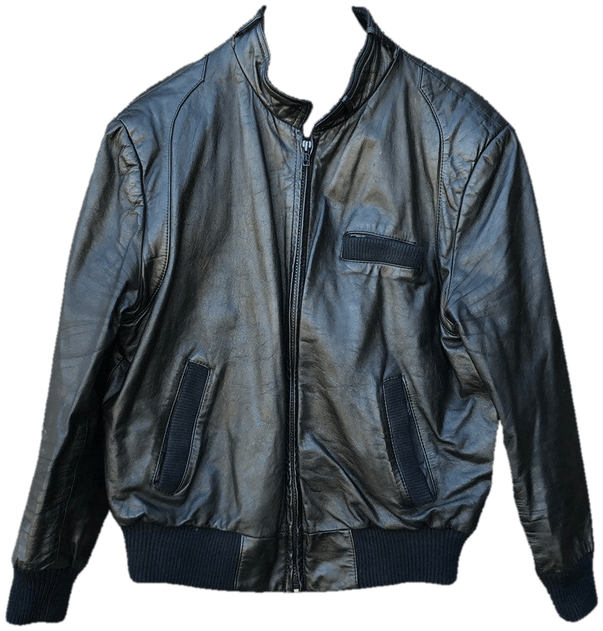 Vintage 80’s/90’s Black Leather Bomber Jacket | Shop THRILLING