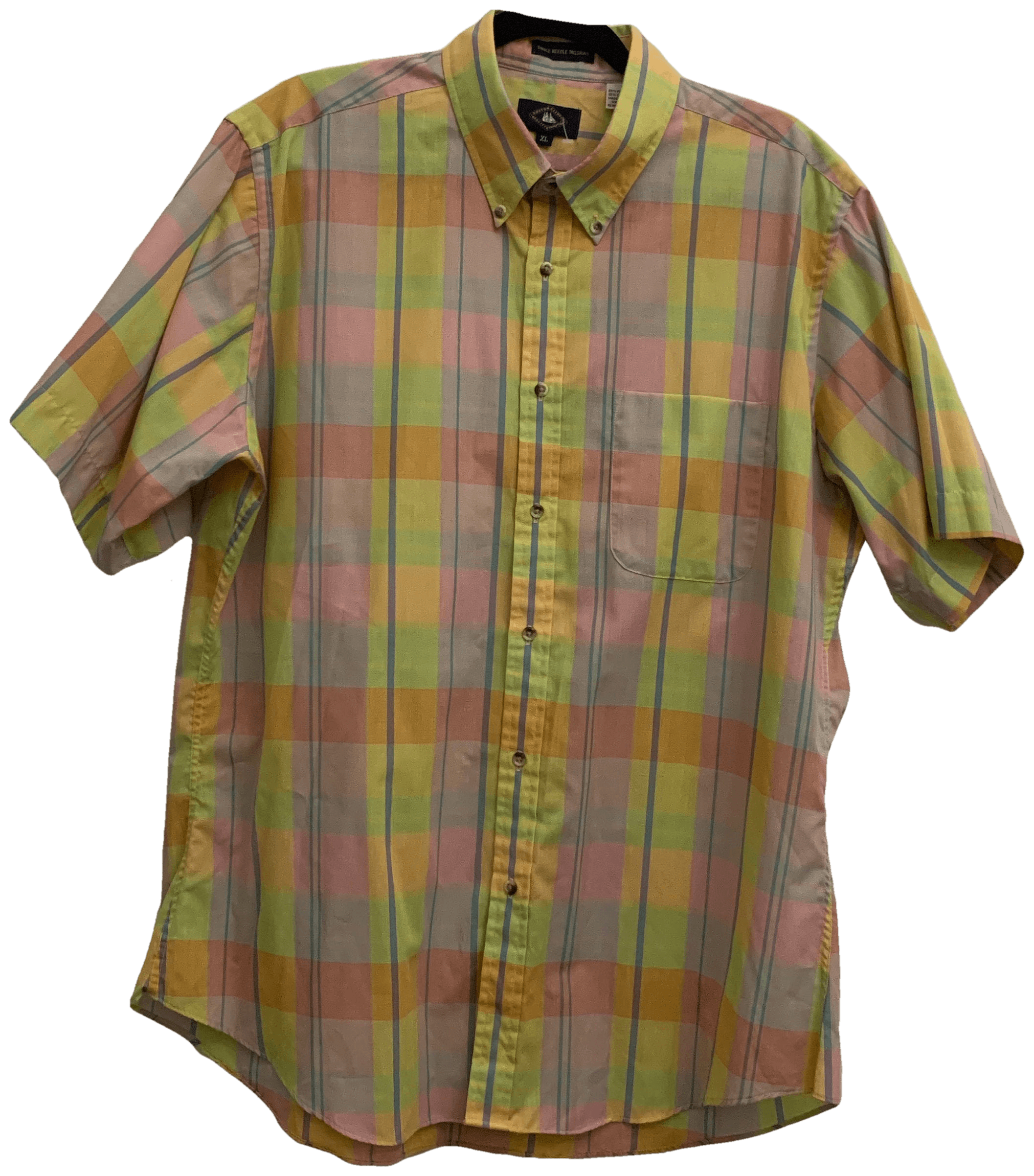 Vintage Plaid Pastel Short Sleeve Button Up | Shop THRILLING