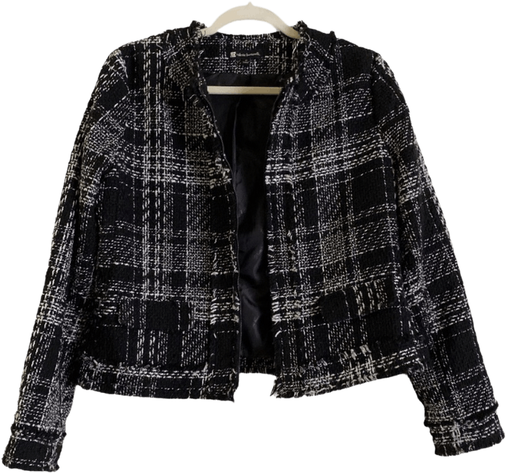 Vintage 90's Black and White Tweed Jacket by Valarie Bertinelli | Shop ...