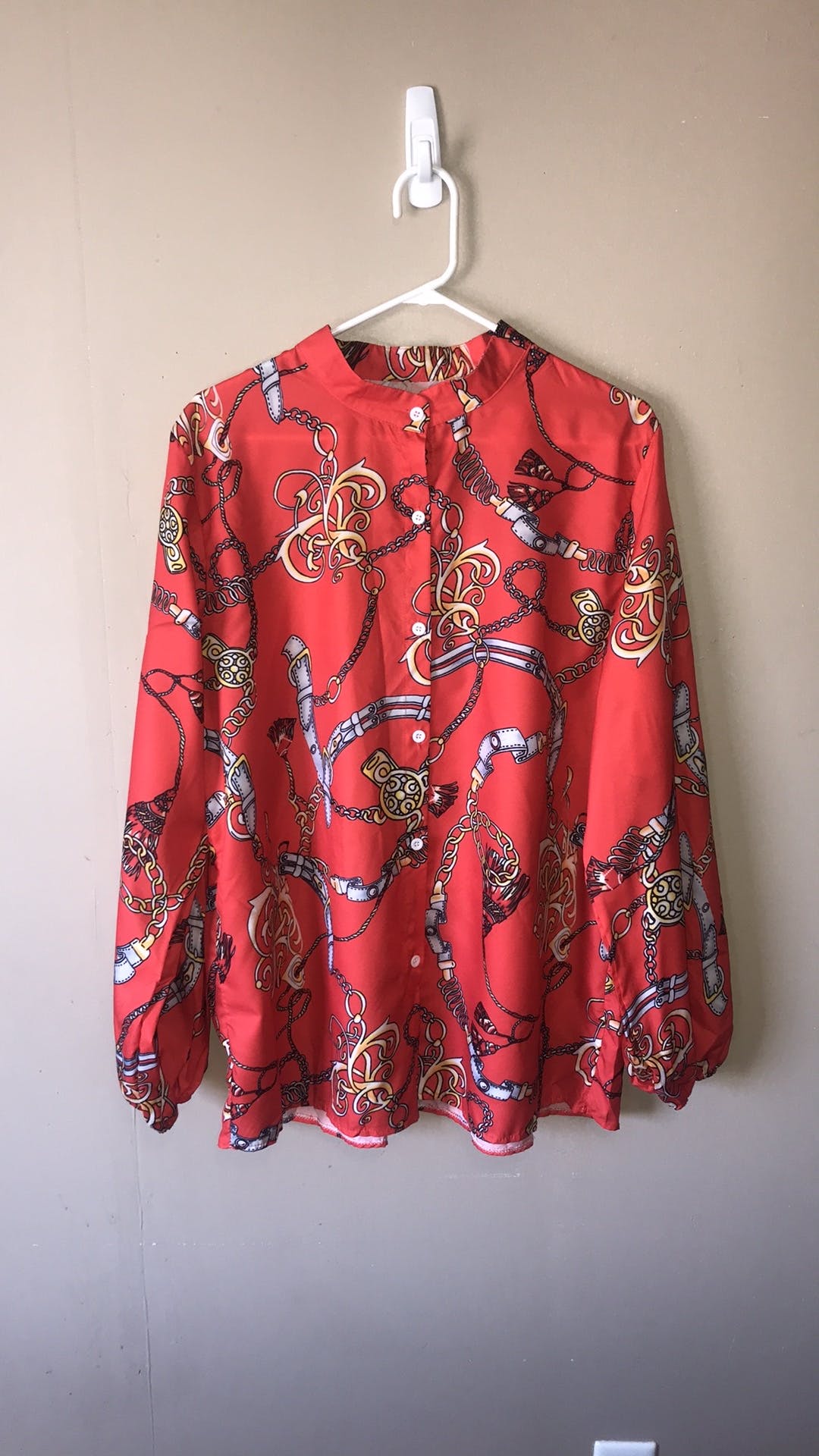 Vintage 90's Equestrian Puff Sleeve Blouse | Shop THRILLING