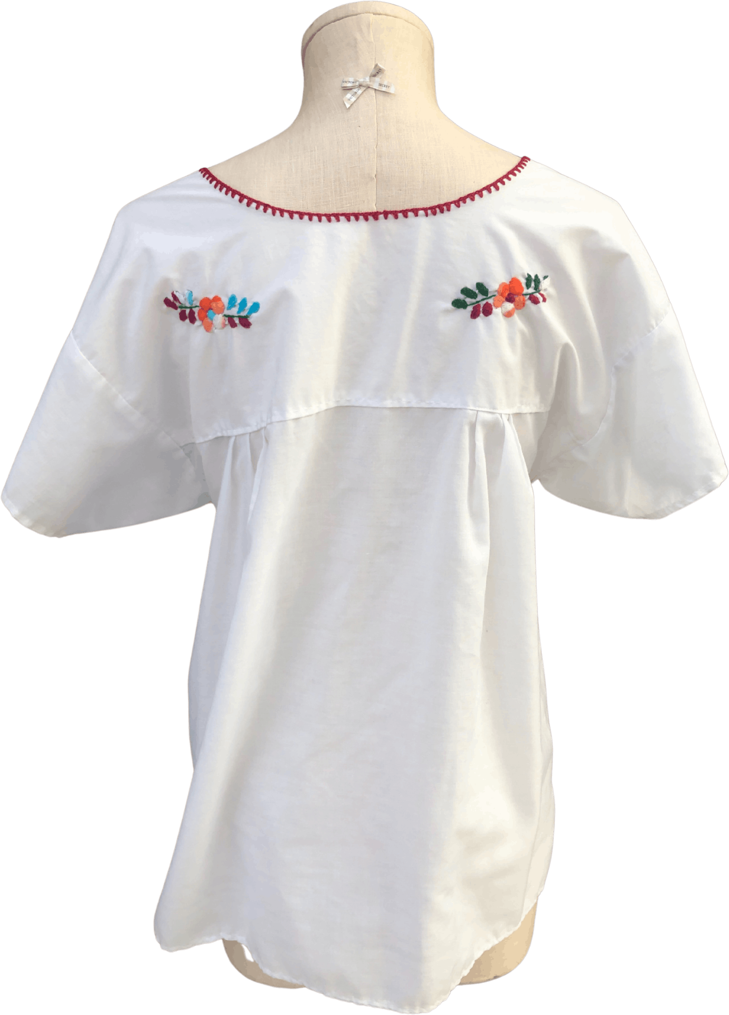 Vintage Multicolor Floral Embroidered White Blouse | Shop THRILLING