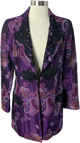Vintage 80's Purple Paisley Tapestry Coat by Isabel | Shop THRILLING