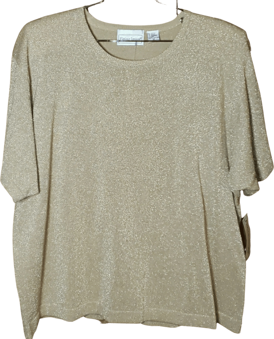 Vintage Metallic Gold Thread Tunic Sweater by Fitting Image | Shop ...