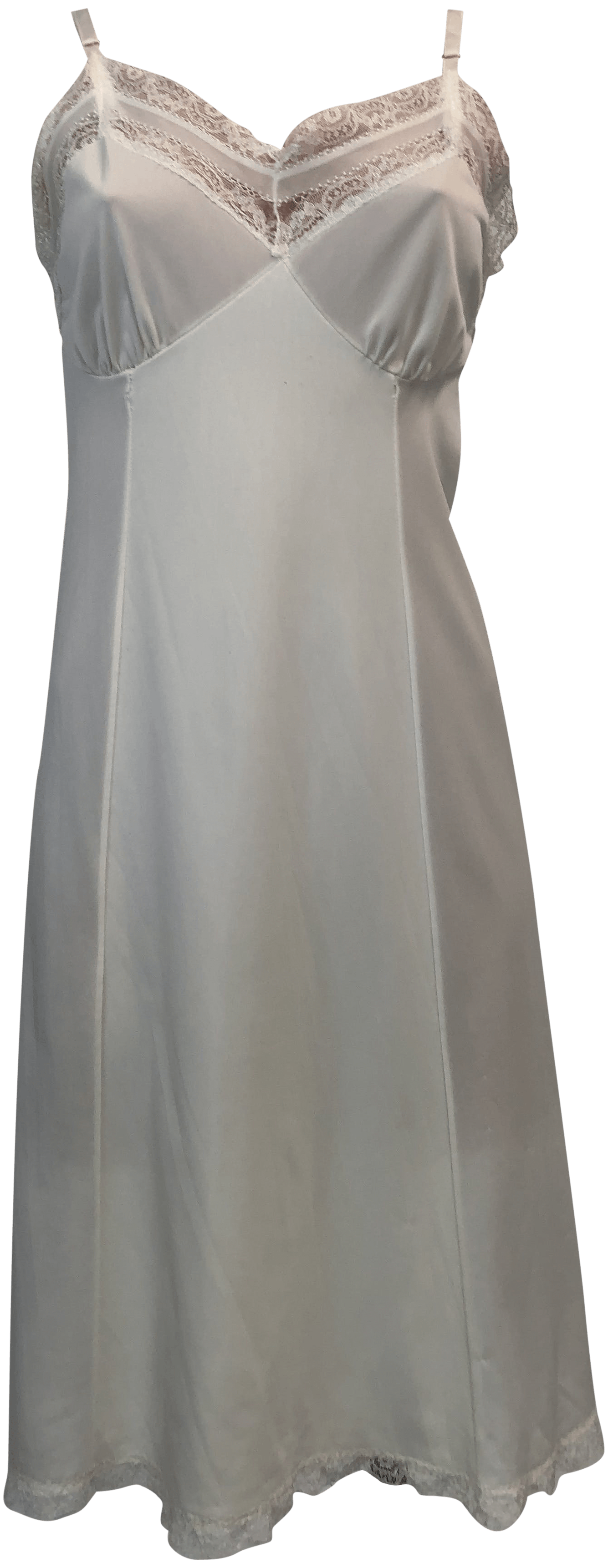 Vintage White Slip Dress by All Nylon By Phil Maid Shop THRILLING